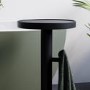 Black Round Bath Table 634mm - Lisbon