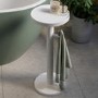 White Round Bath Table 634mm - Lisbon