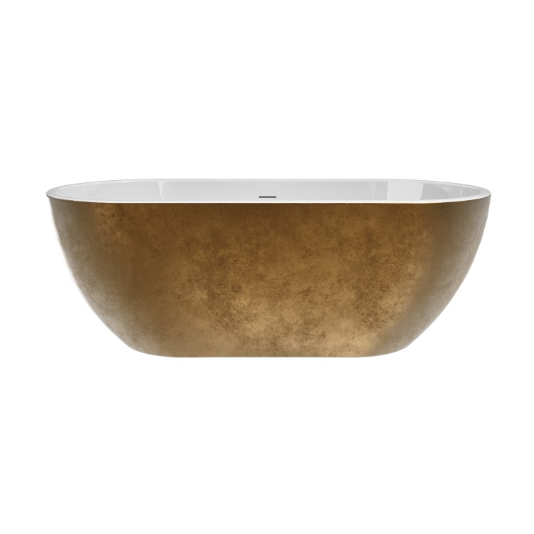 Gold Effect Freestanding Double Ended Bath 1650 x 750mm - Lisbon