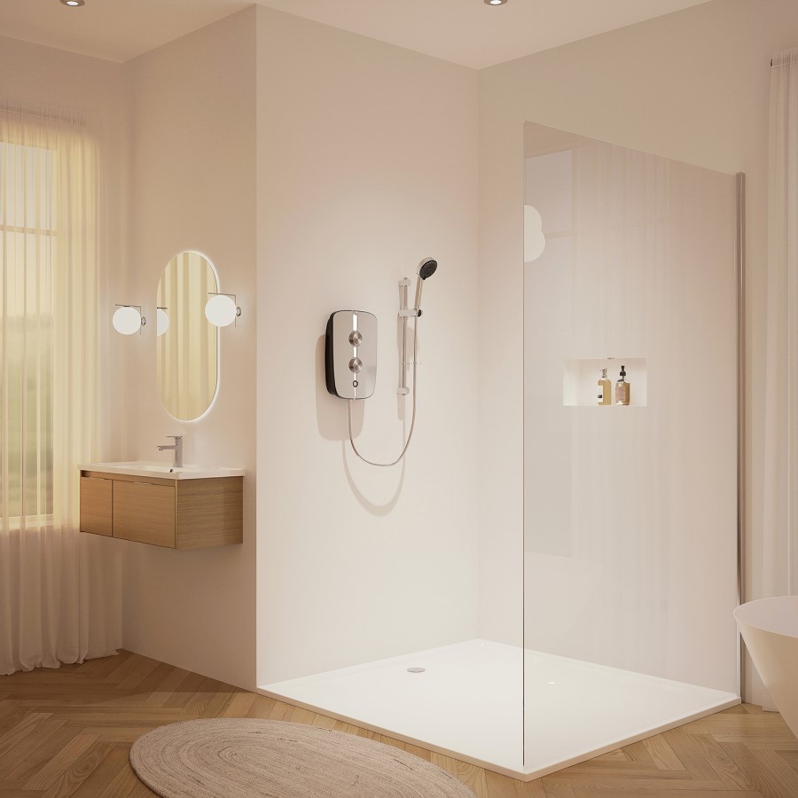 Aqualisa Lumi+ 8.5kW Chrome Electric Shower