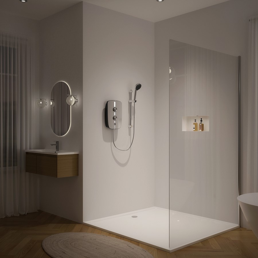 Aqualisa Lumi+ 8.5kW Chrome Electric Shower