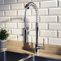 Malvern Single Lever Monobloc Pull Out Dual Spray Kitchen Tap - Chrome