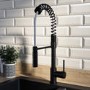 Malvern Single Lever Monobloc Pull Out Dual Spray Kitchen Tap - Matt Black