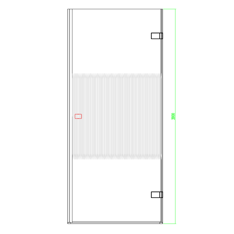 GRADE A1 - Chrome 8mm Fluted Glass Hinged Shower Door 800mm Left Hand - Matira