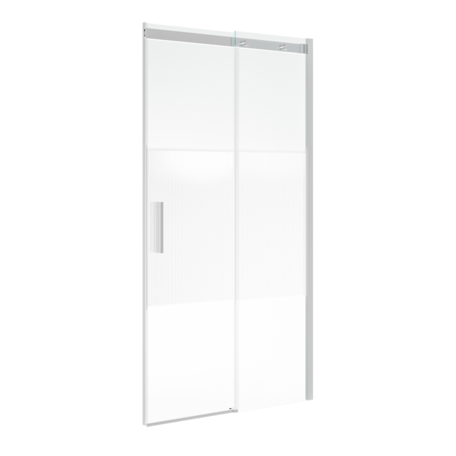 1000mm Fluted Glass Left Hand Sliding Shower Door 8mm Glass - Matira