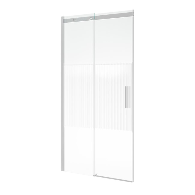 1000mm Fluted Glass Right Hand Sliding Shower Door 8mm Glass - Matira