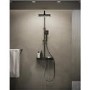 Black Thermostatic Mixer Shower Set with Push Button & Shelf - Mika