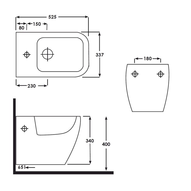 Wall Hung Bidet - RAK Metropolitan