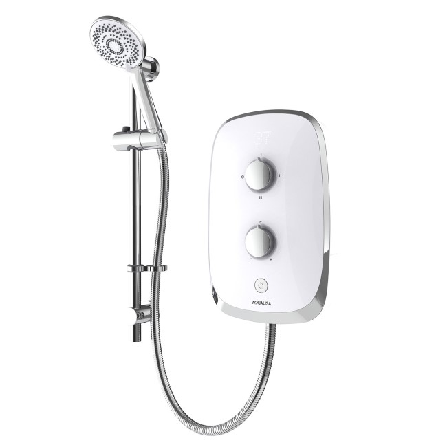 GRADE A1 - Aqualisa eMOTION Electric Shower - 10.5kw - Arctic White