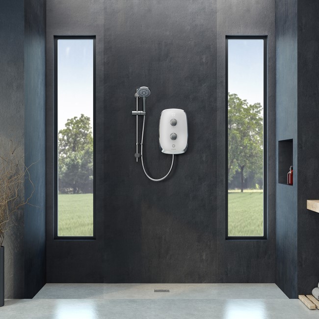 GRADE A1 - Aqualisa eMOTION Electric Shower - 10.5kw - Arctic White