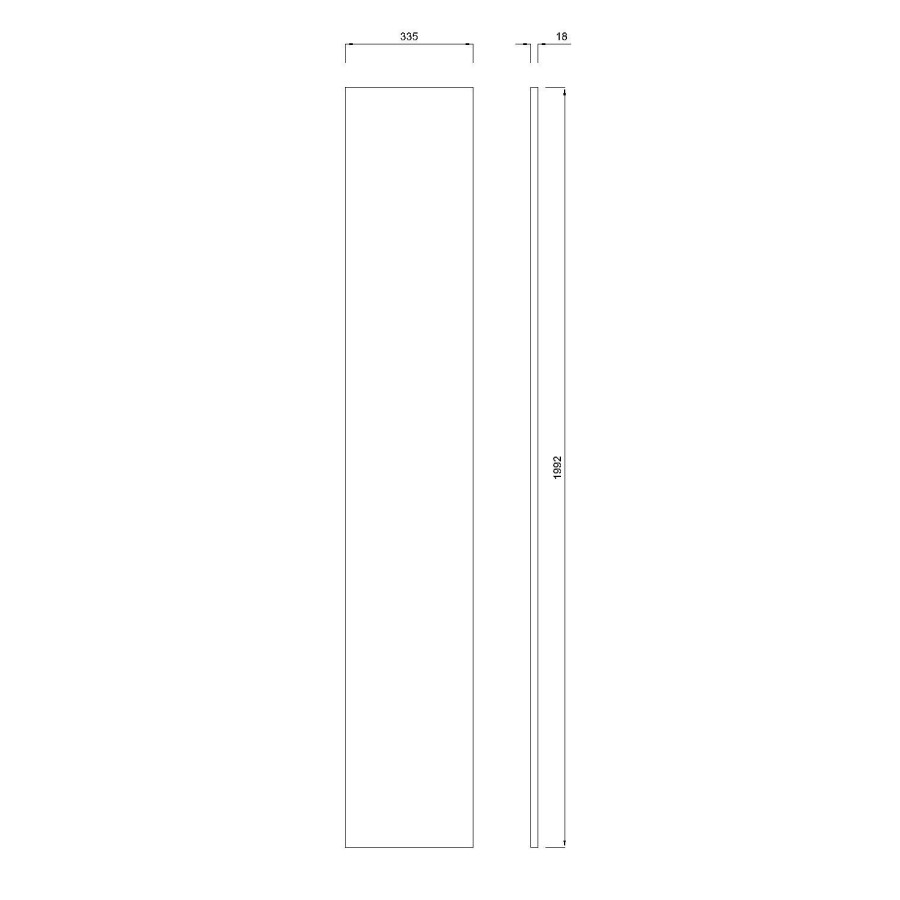 White Tall End Panel For Fitted Bathroom Furniture- Ontario