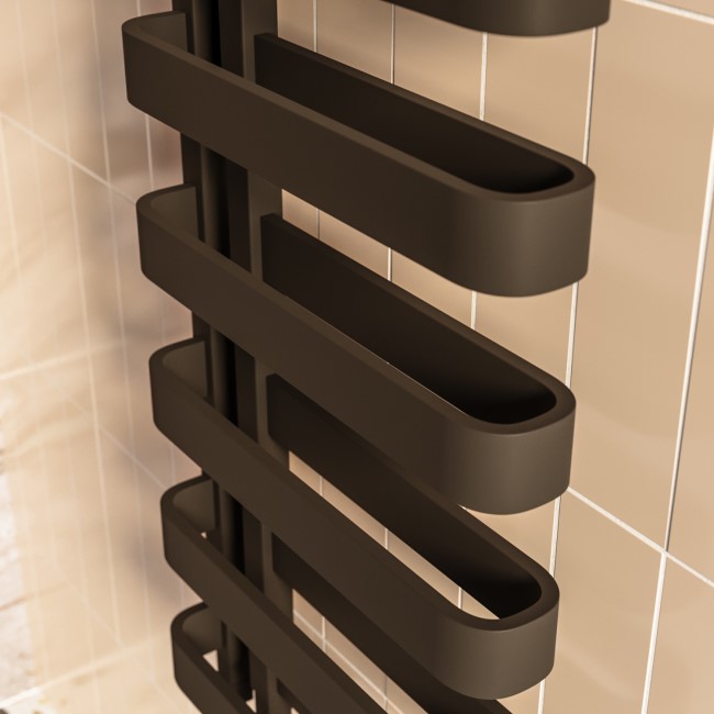 Black Designer Towel Radiator 1300 x 500mm - Ordos