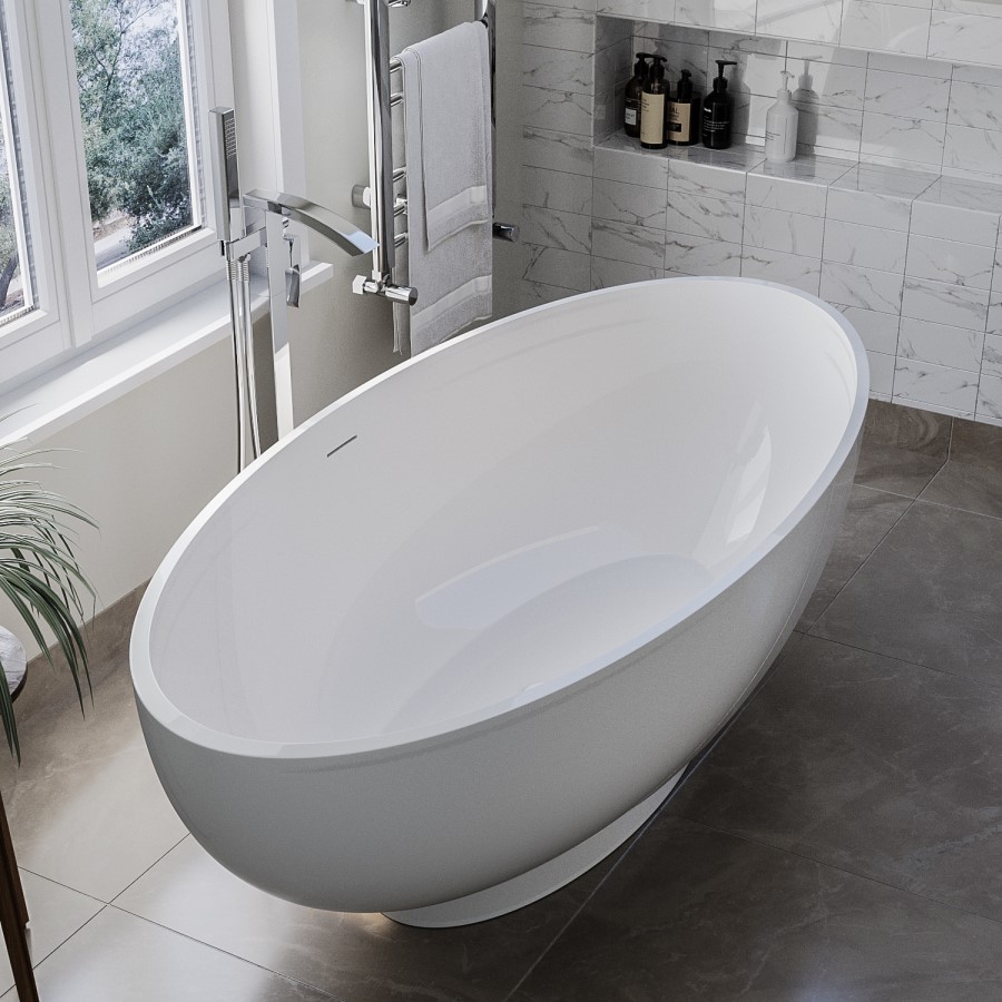 Freestanding Double Ended Bath 1695 x 795mm - Oval