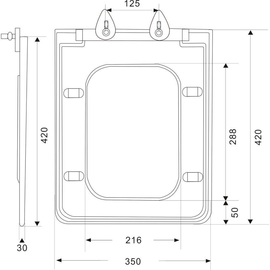 GRADE A1 - Close Coupled Rimless Closed Back Toilet with Soft Close Seat - Palma