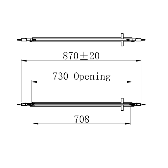 GRADE A1 - Black 900mm Hinged Shower Door - Pavo