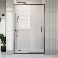 1200mm Gunmetal Grey Sliding Shower Door 8mm Glass - Pavo