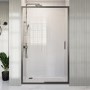 GRADE A1 - 1200mm Gunmetal Grey Sliding Shower Door 8mm Glass - Pavo