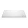 1400x700mm Rectangular Shower Tray - White Acrylic Stone Resin - Pearl