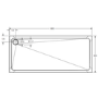 GRADE A2 - 1800x800mm Rectangular Shower Tray - White Acrylic Stone Resin - Pearl