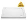 800mm Square Shower Tray - Non-Slip White Acrylic Stone Resin - Pearl