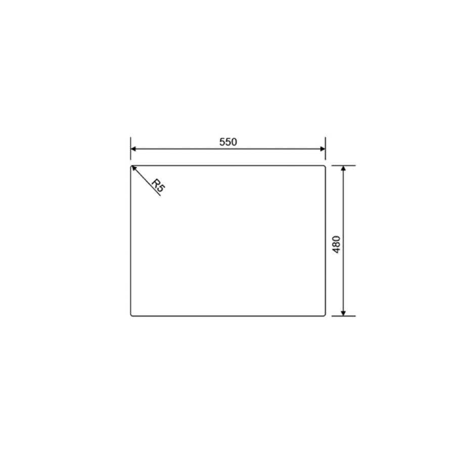 Rangemaster Prato Single Bowl Inset White Granite Kitchen Sink- 570mm x 510mm