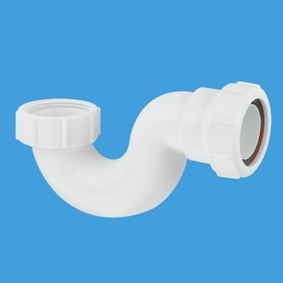 GRADE A1 - 1.5" 19mm Water Seal Multifit Outlet Low Level Bath Trap