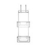 Chrome 2 Tier Hanging Shower Caddy - Croydex