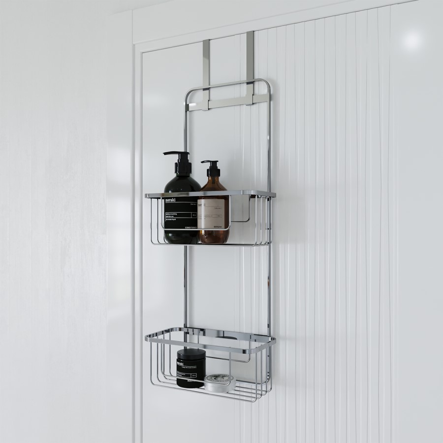 Chrome 2 Tier Hanging Shower Caddy - Croydex