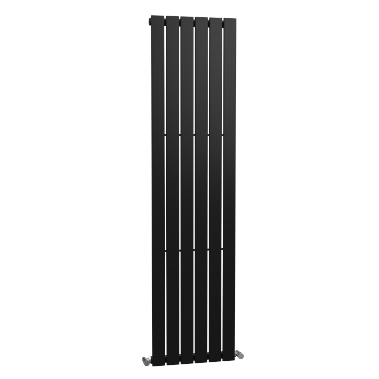 Anthracite Vertical Bathroom Radiator with Flat Panels - 1800 x 450mm