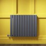 Horizontal Anthracite Grey Flat Panel Radiator - 600 x 836mm