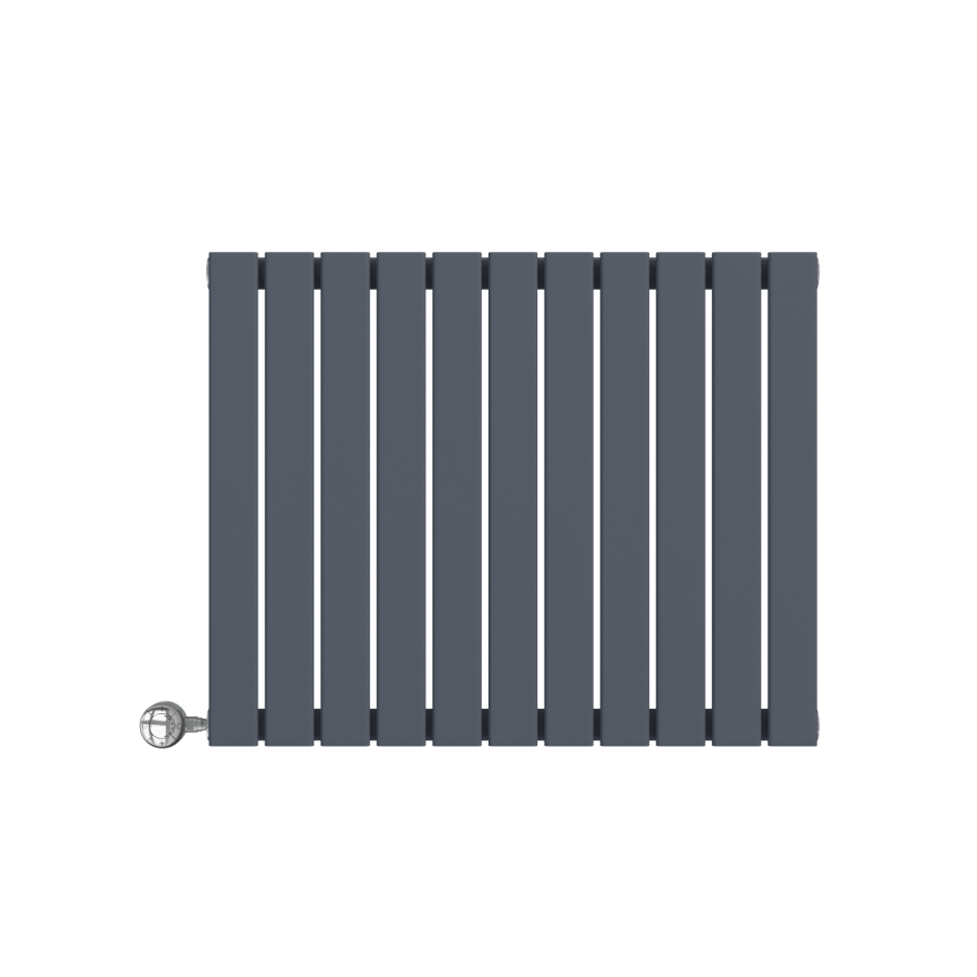 Horizontal Anthracite Grey Flat Panel Radiator - 600 x 836mm