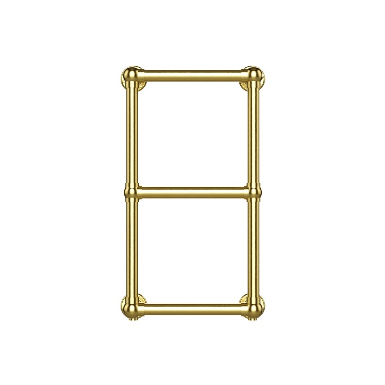 GRADE A2 - Brass Vertical Traditional Towel Radiator 700 x 400mm - Regent