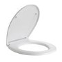 GRADE A1 - White Round Soft Close Toilet Seat with Quick Release - Ripley