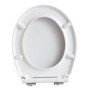 GRADE A1 - White Round Soft Close Toilet Seat with Quick Release - Ripley