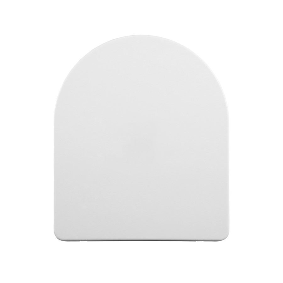 GRADE A1 - White Round Soft Close Toilet Seat with Quick Release - Roma