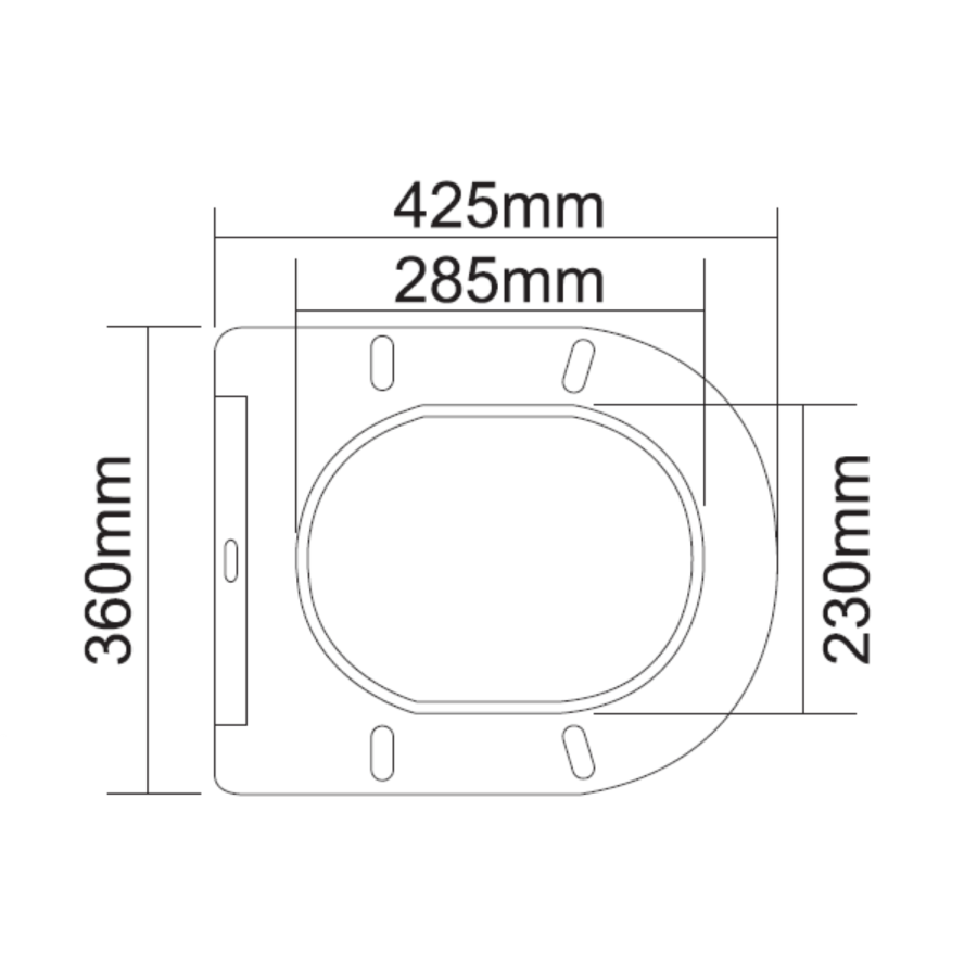 GRADE A1 - White Round Soft Close Toilet Seat with Quick Release - Roma