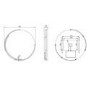 Sensio Aspect Curve Round Black Heated Bathroom Mirror with Lights - 600mm