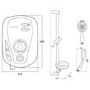 GRADE A1 - Triton T100xr 9.5kw Slimline Electric Shower