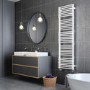 Soft White Curved Vertical Bathroom Towel Radiator 1580 x 500mm