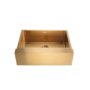 Single Bowl Belfast Brushed Brass Stainless Steel Kitchen Sink- Enza Tamara