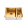 1.5 Bowl Brushed Brass Undermount Stainless Steel Kitchen Sink- Enza Tamara