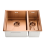 1.5 Bowl Copper Undermount Stainless Steel Kitchen Sink- Enza Tamara