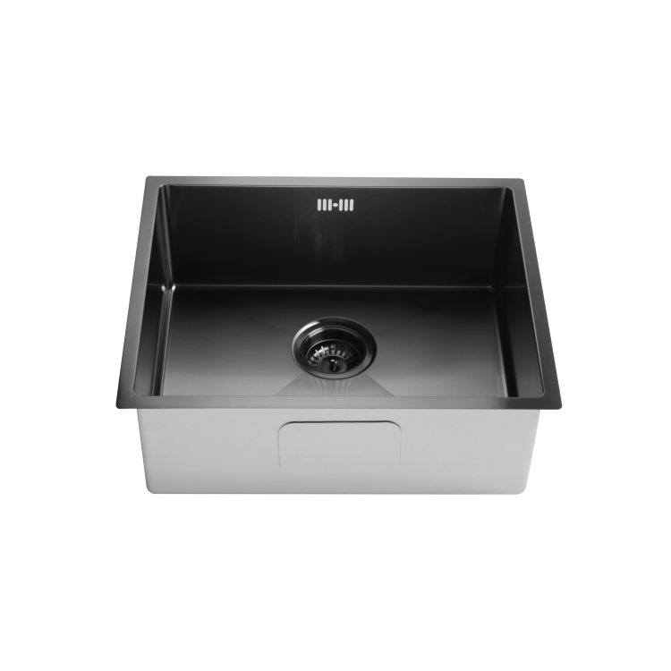 Single Bowl Black Undermount Stainless Steel Kitchen Sink- Enza Tamara