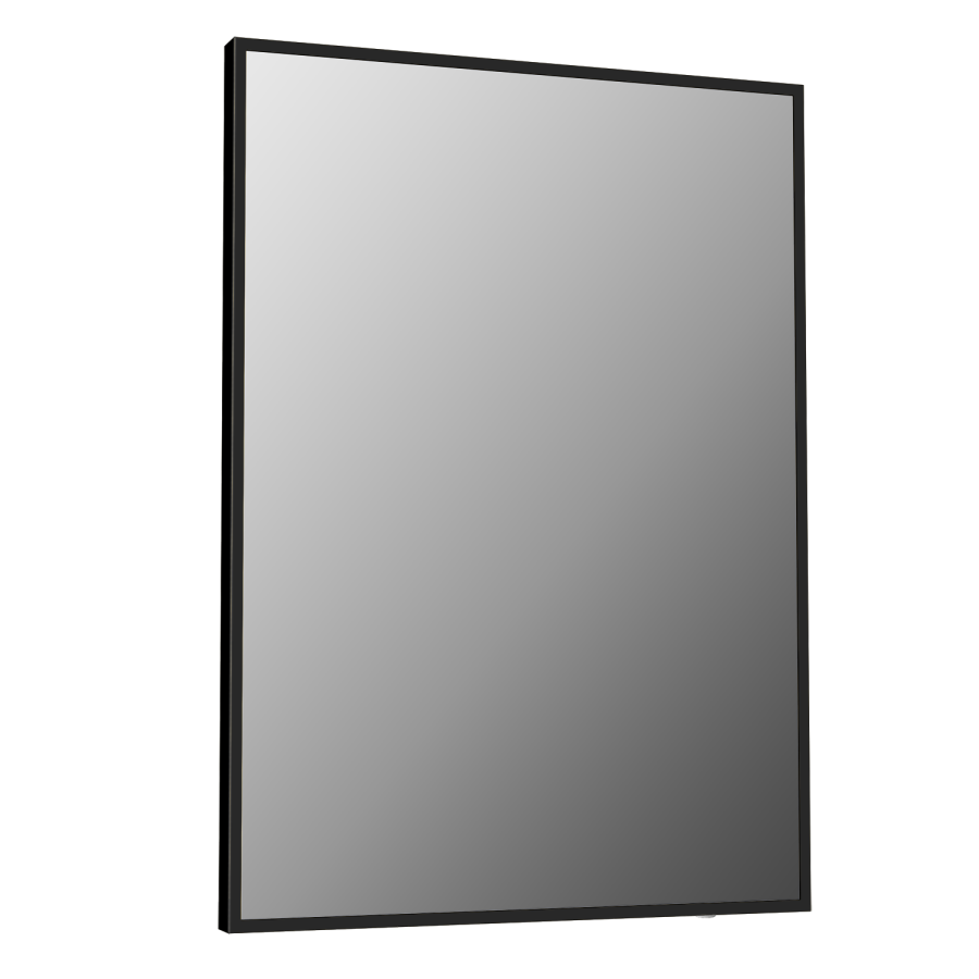 GRADE A1 - Rectangular Black Backlit LED Heated Bathroom Mirror 500 x 700mm -Taurus 