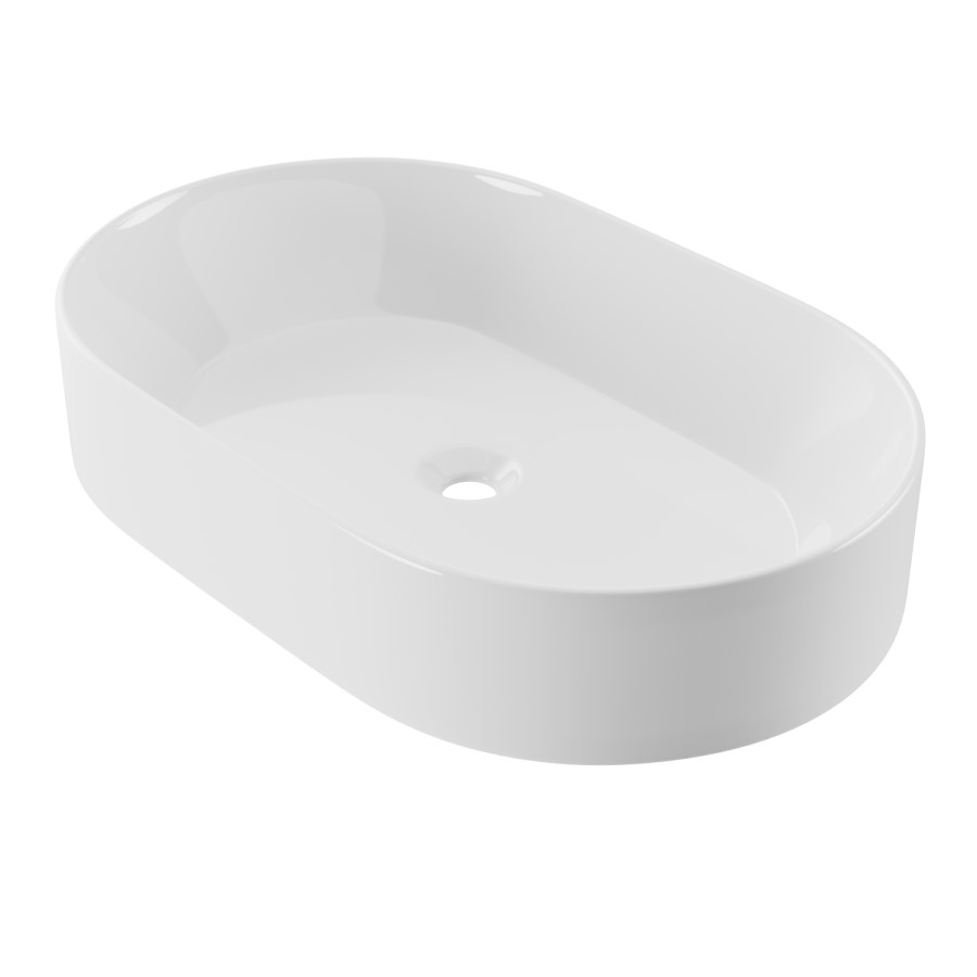 White Oval Countertop Basin 600mm - Tennessee