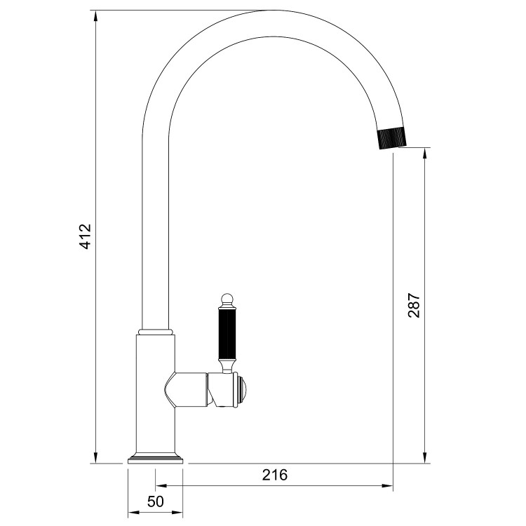 Rangemaster Hemlock Single Lever Monobloc Mixer Kitchen Tap- Brushed Nickel