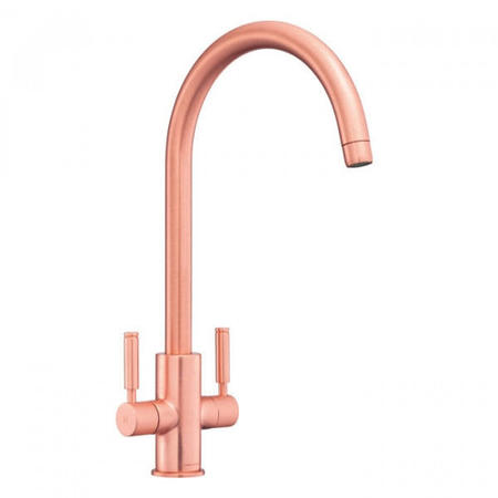 Rangemaster Intense Dual Lever Monobloc Mixer Kitchen Tap- Brushed Copper