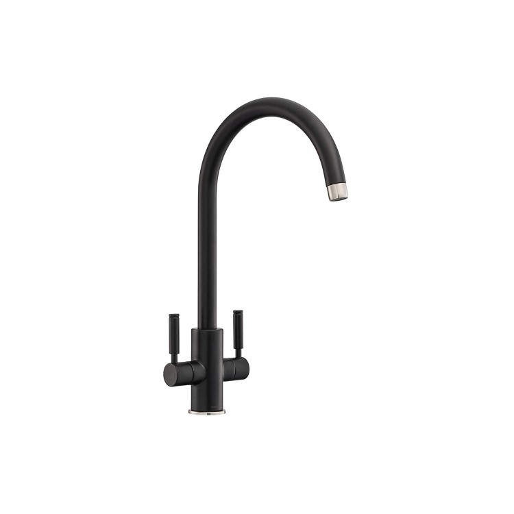 Rangemaster Intense Dual Lever Monobloc Mixer Kitchen Tap- Black