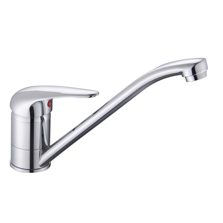 Chrome Single Lever Swivel Spout Kitchen Mixer Tap - Essence Alfred