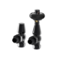 Maesta Black Nickel Traditional TRV Angled Thermostatic Radiator Valves With Lockshield